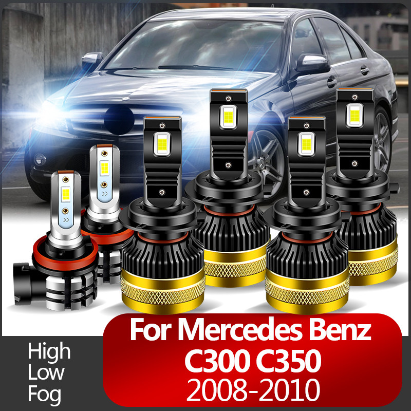 2PCS 30000lm For Mercedes Benz C300 C350 2008-2010 Car LED Headlight Bulbs High Beams Low Beams High