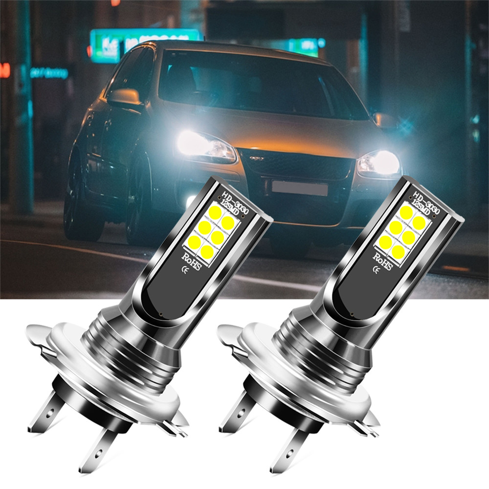 2pcs H7 Car CSP LED Fog Lights Headlight Bulbs For Peugeot 307 308 407 206 207 3008 406 208 2008 508