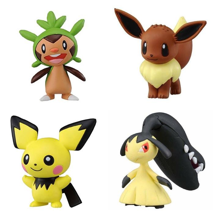 OSF1 Takara Tomy Moncolle Pokemon Figure - Chespin Eevee Pichu Mawile