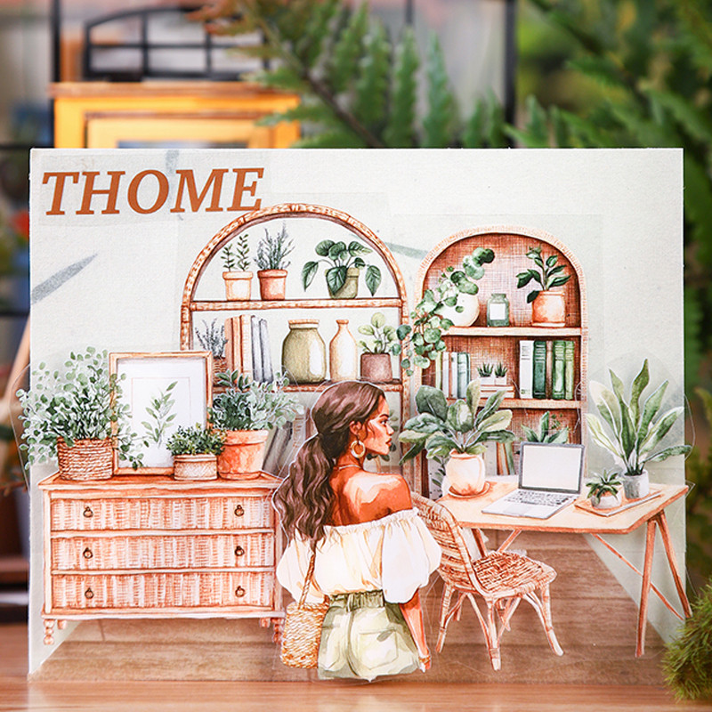 

3rolls Greenery Home Collection Life Scene Landscaping Tape DIY Handbook Collage Coffee Mug