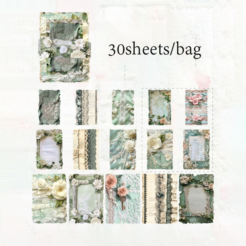 

90pcs/bag white kraft paper stickers material paper handbook bottoming decorative stickers