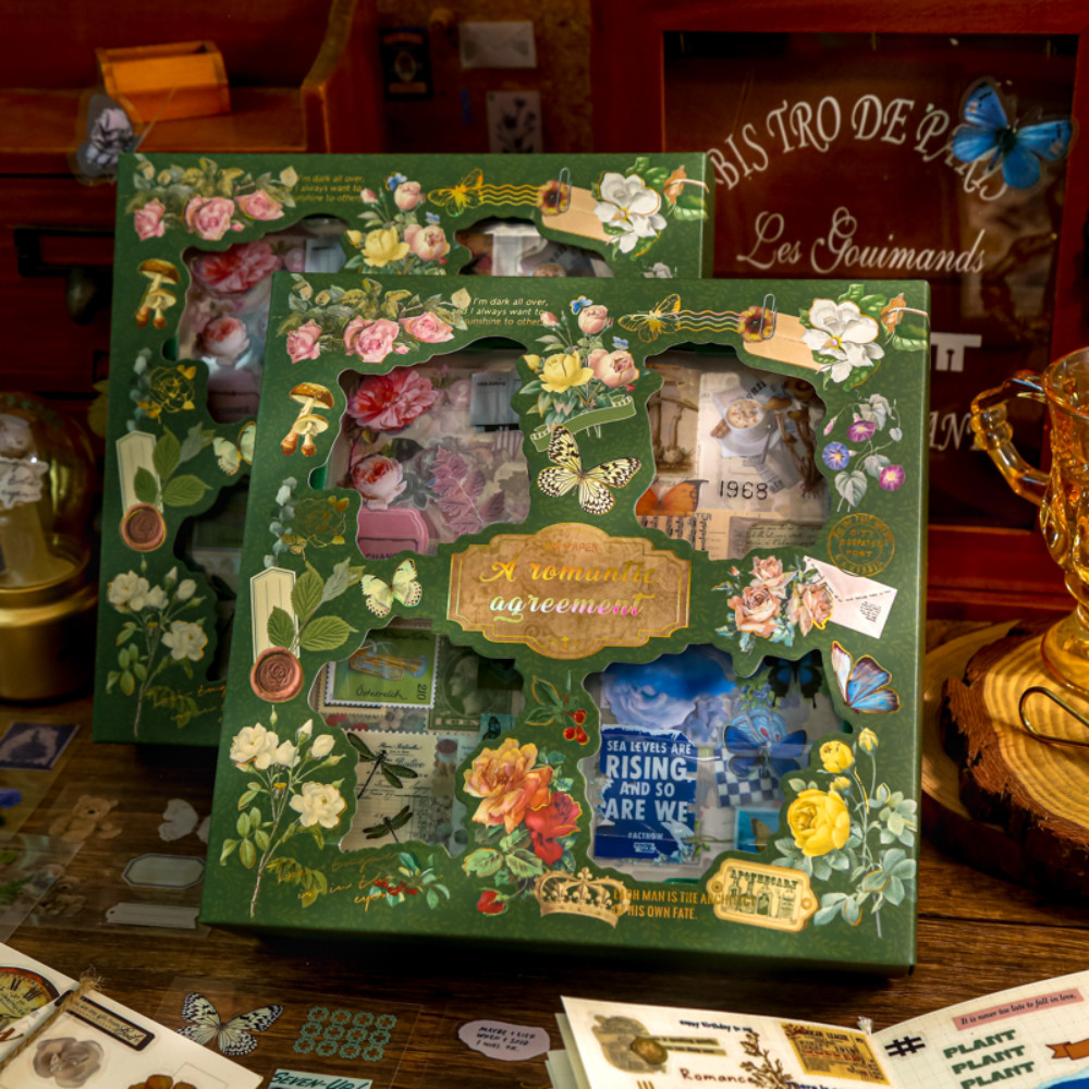 

Mr.Paper Master 100pcs/Box Pet Sticker Set Vintage Garden Theme DIY Journal Material Stationery