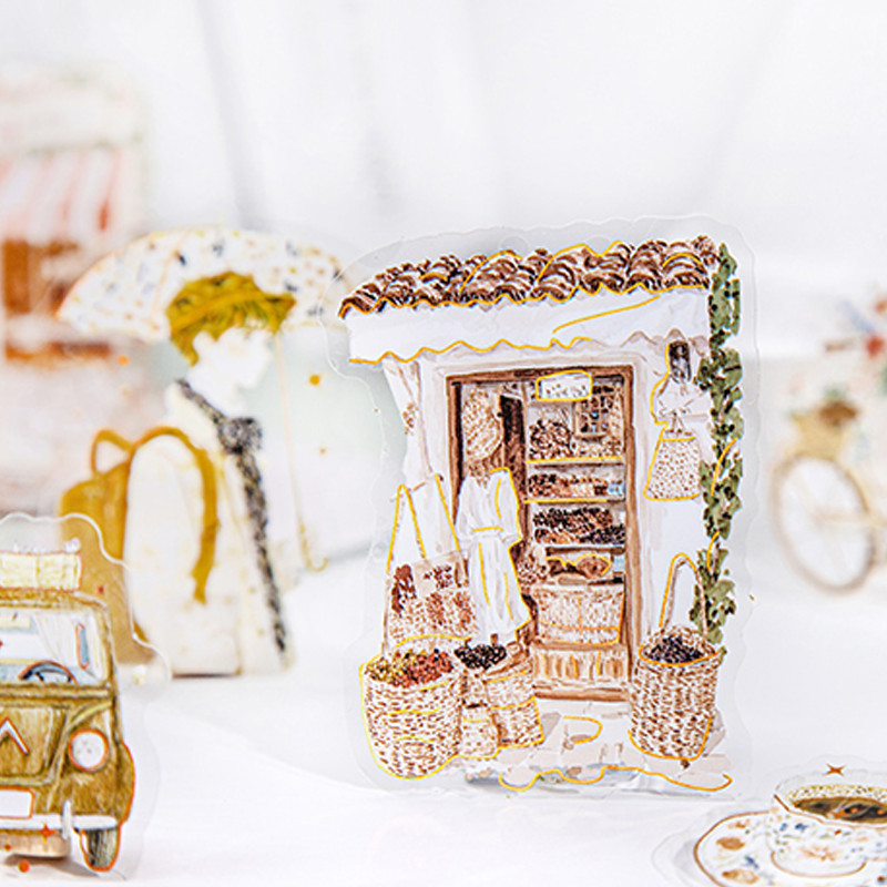 

2Style 60Pcs/bag Travel PET Landscaping Stickers DIY Handbook Scrapbook Decorative