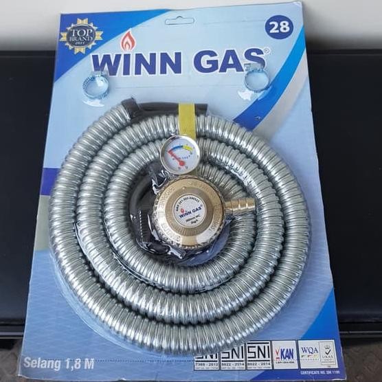 GOTG Paket Regulator Gas Lpg Dan Selang Gas Lpg 1.8 Meter Winn Gas 28