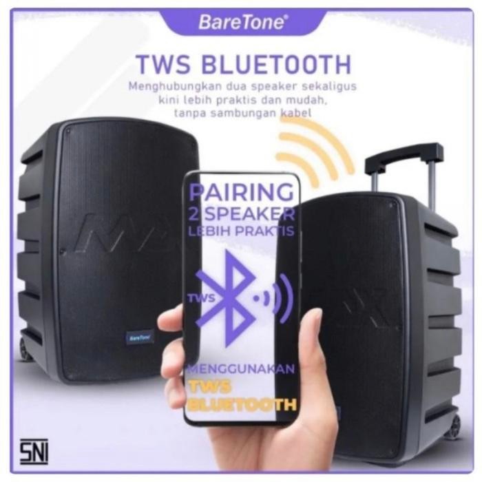 Speaker Portable BARETONE 15 inch MAX 15NB 800WATT