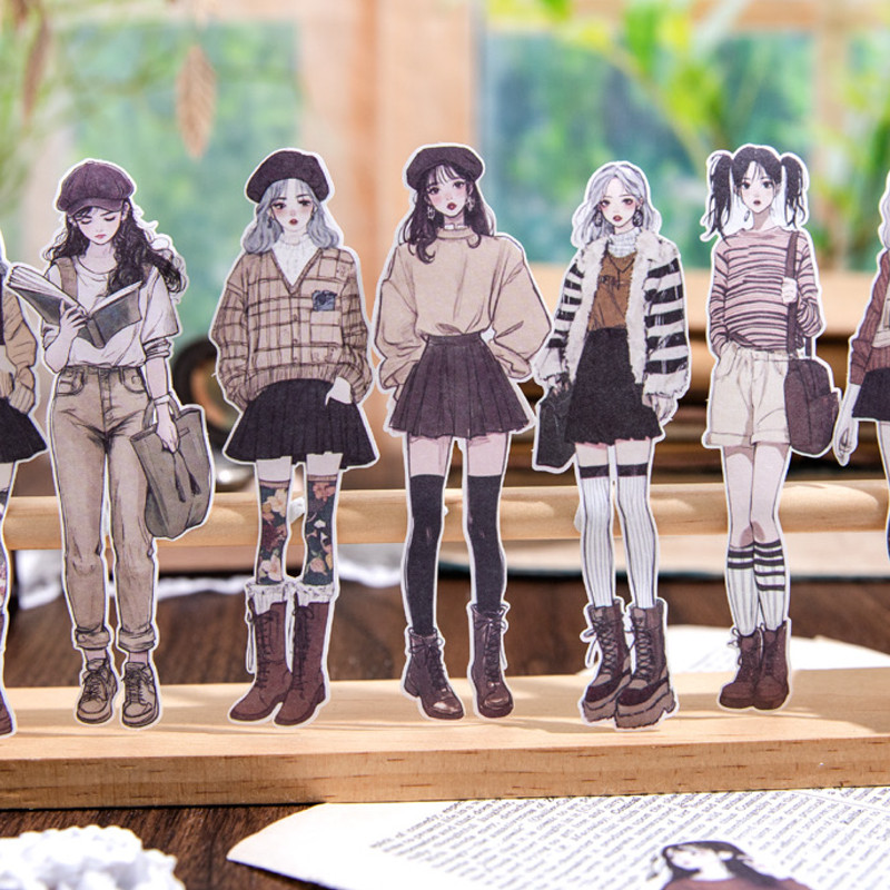 

2Style 30Pcs/bag Frosty White Overture Series Laser Sticker Pack DIY Handbook Creative