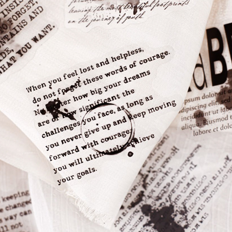 

60pcs Ink Dye Series Sticker Pack DIY Handbook Collage Tea Cup Phone Case Laptop Calendar