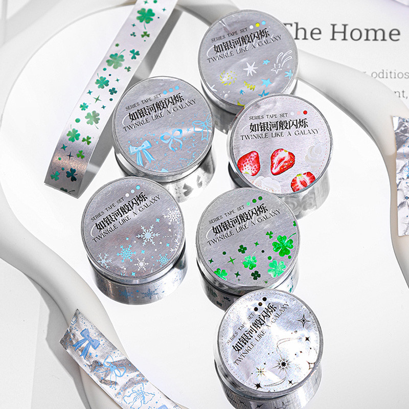 

2Style 3Rolls/bag like the Milky Way shimmering series aluminum foil paper tape DIY