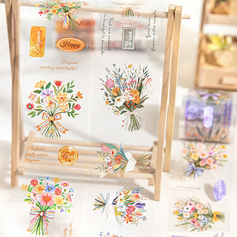 

3rolls Flower has bloomed series of flowers landscaping tape DIY handbook scrapbook photo