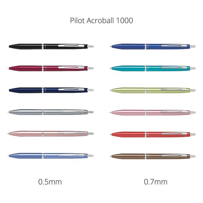 

PILOT ACROBALL ACRO 1000 BALLPOINT OIL-BASED INK PEN 0.5MM 0.7MM