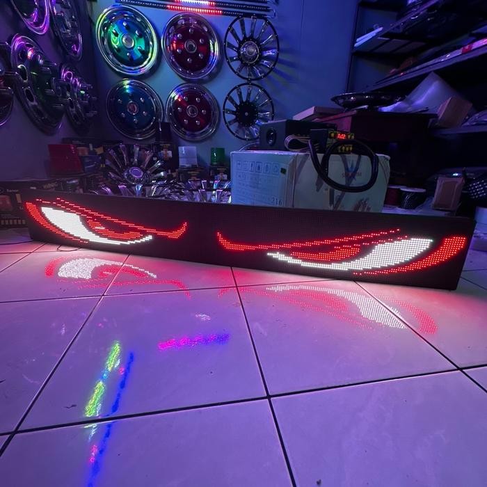 STROBO MATA RUNNING TEXT Car Lampu Truk