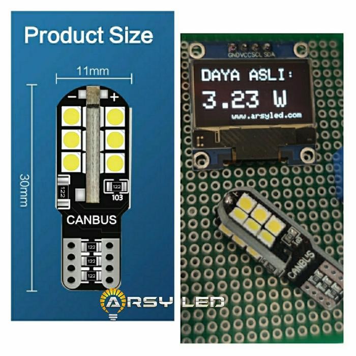 ARSYLED Lampu Senja LED Mobil T10 24 Arrow - Innova Avanza Calya Sigra