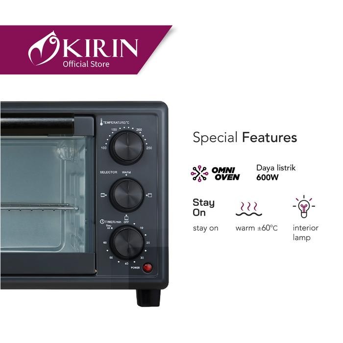 OVEN + MICROWAVE KIRIN KBO 190 (LOW WATT) - 19 liter KUALITAS PREMIUM
