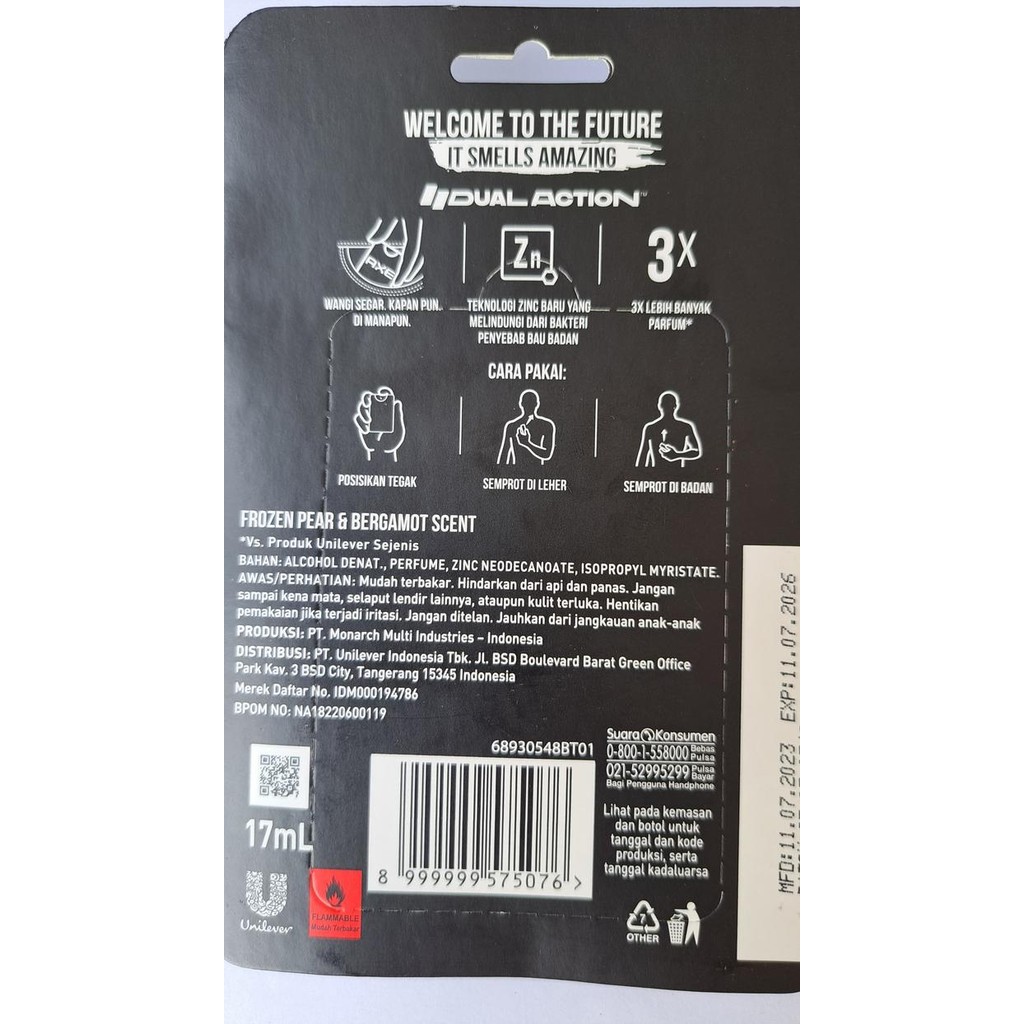 (Allthebest) Axe Parfum Saku Black - 17ml / AXE BLACK PARFUM POCKET