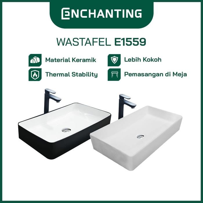 Toto - Set Wastafel Cuci Tangan Europe Enchanting E1559 Full Keramik