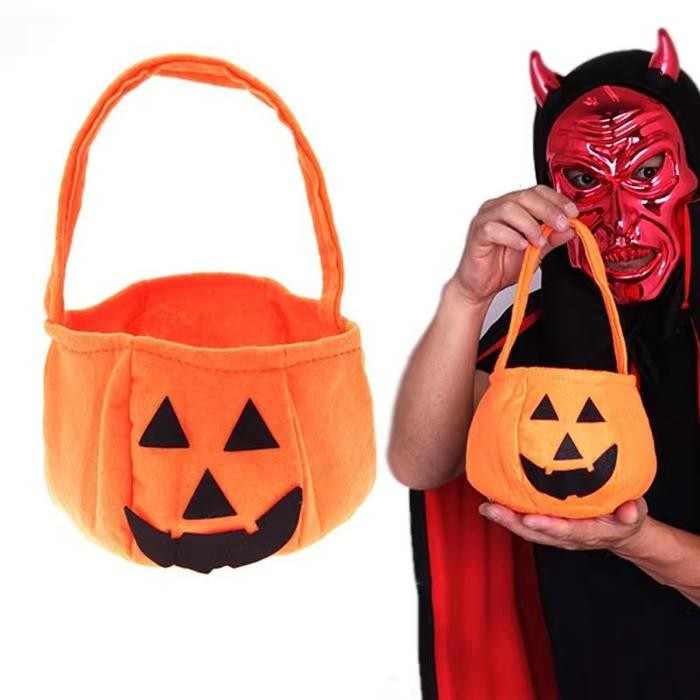 

4ZMI Tas Permen Labu Trick Or Treat Halloween Pumpkin Candy Bag Murah
