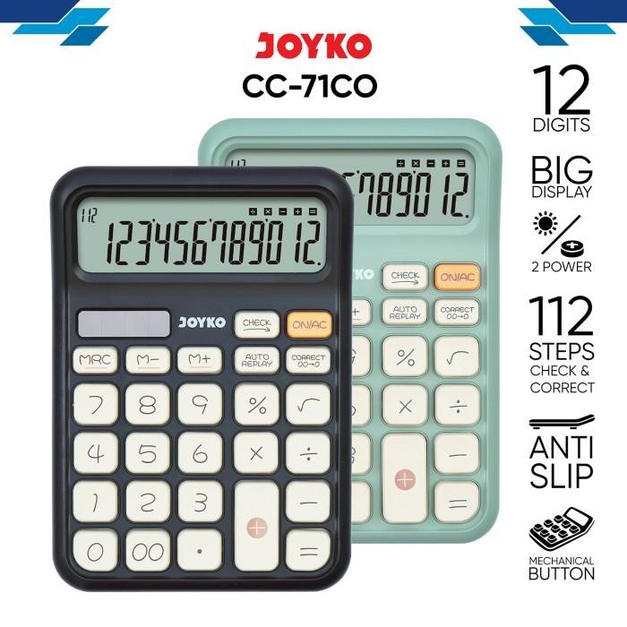 

CALCULATOR KALKULATOR JOYKO CC-71CO 12 DIGITS CHECK & CORRECT