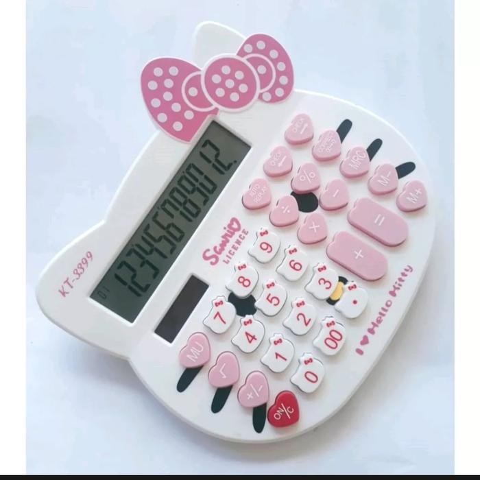 

KALKULATOR DAGANG HELLO KITTY JUMBO 12 DIGIT PINK