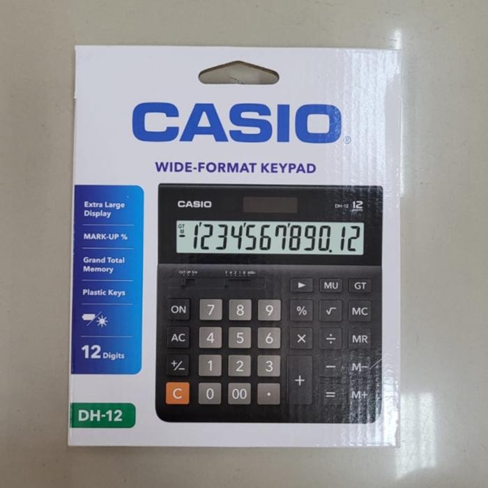 

Kalkulator Casio Dh-12 Bk Black Original 12 Digit