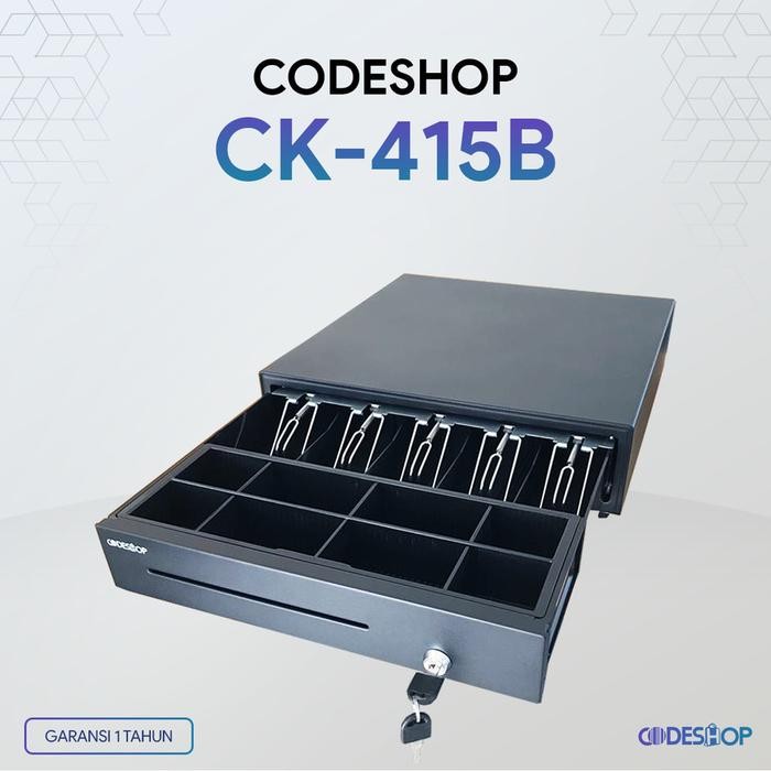 

CODESHOP CK415B CASH DRAWER LACI KASIR BESAR RJ-11 BESI METAL