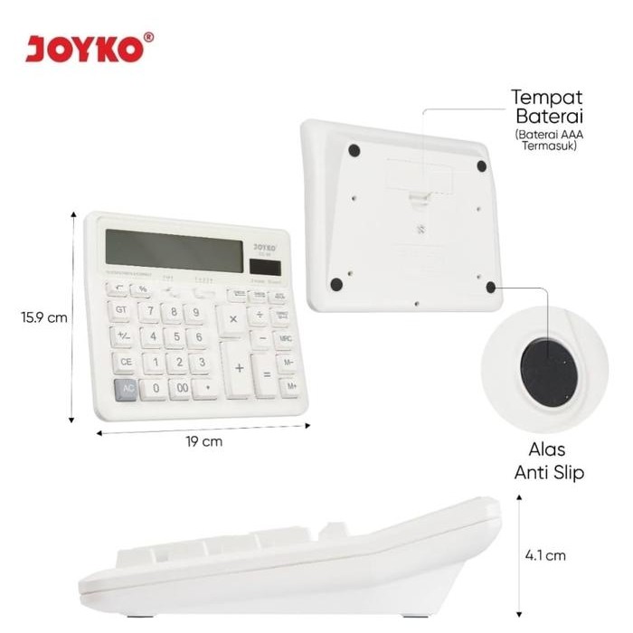 

KALKULATOR JOYKO CC 59 / CALCULATOR CHECK CORRECT CC59 12 DIGIT BESAR
