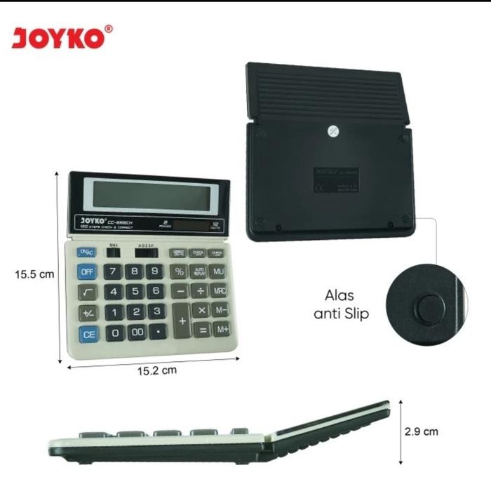 

CALCULATOR KALKULATOR JOYKO CC-868CH 12 DIGITS CHECK CORRECT