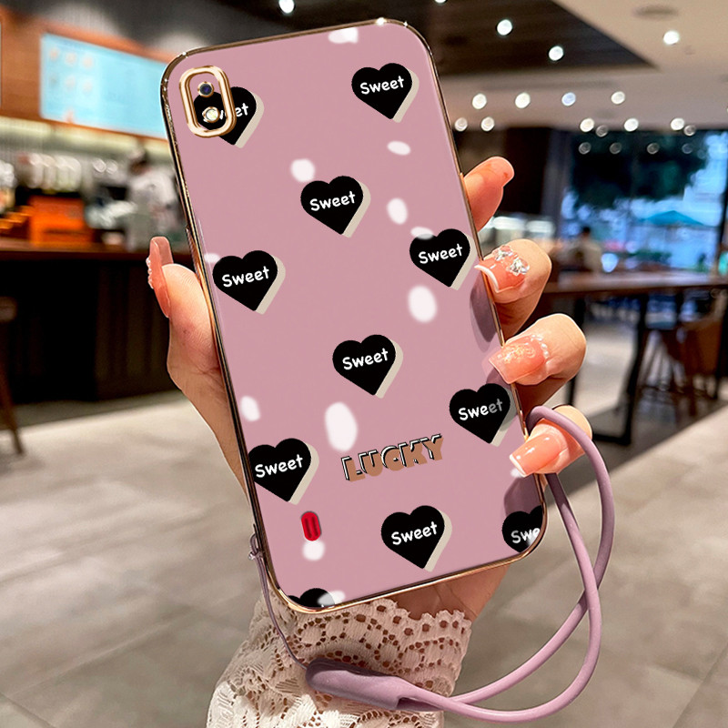 Casing Hp Untuk Samsung Galaxy A10 A10s M01s Case Casing Butterfly merah muda HP Cesing Silikon Soft