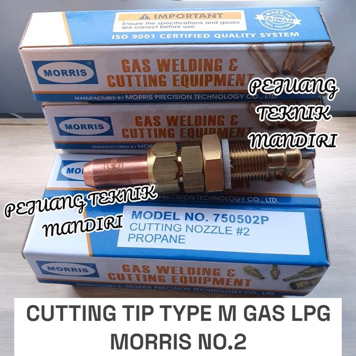 CUTTING TIP TYPE M MORRIS NO 2 GAS LPG / NOZZLE BLENDER POTONG TYPE M MORRIS NO.2 LPG