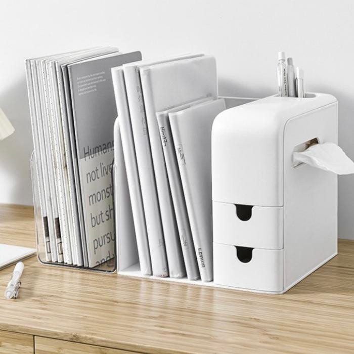 

Desk Organizer Rak Buku Meja Tempat Penyimpan Alat Tulis - Large