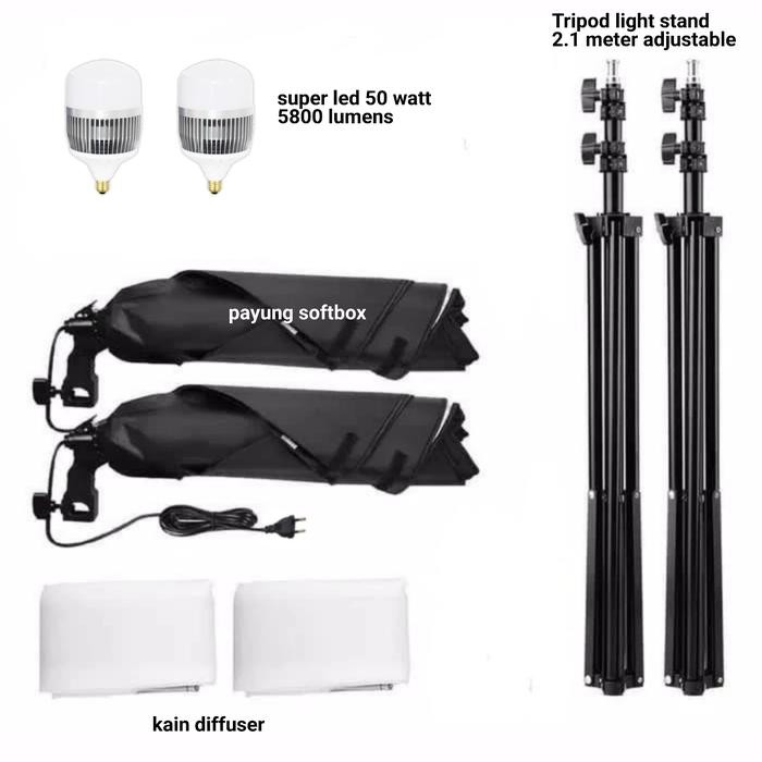 Lighting Studio Payung Softbox Lampu Diffuser