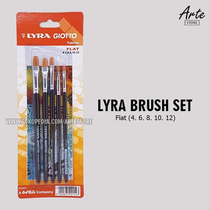

Lyra Giotto Flat Brush Set Isi 5 Pcs - Kuas Lukis - Artestore