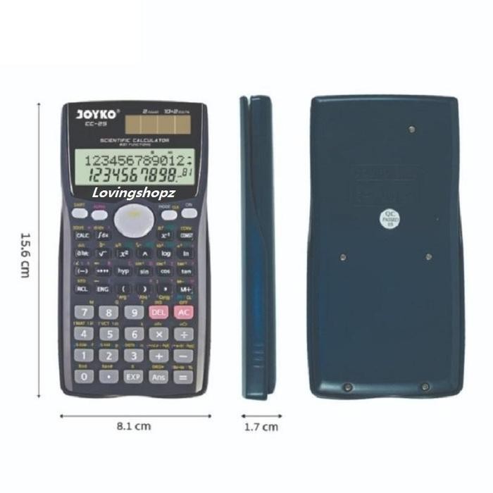 

Kalkulator Joyko Cc-25 Scientific 401 Fungsi Dual Power Alat