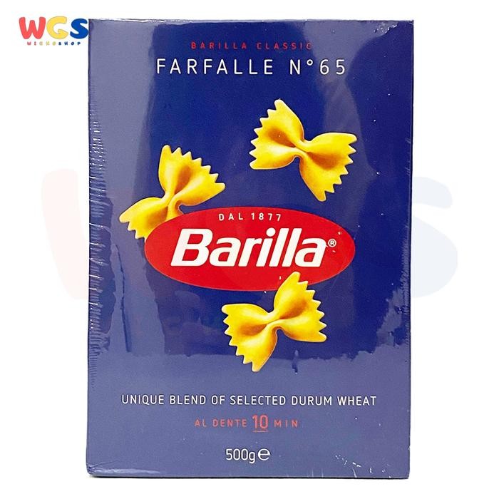 

H48Y Barilla Farfalle No.65 Pasta 500G Pasta Premium Bentuk Pita Kupu Dari Gandum Durum