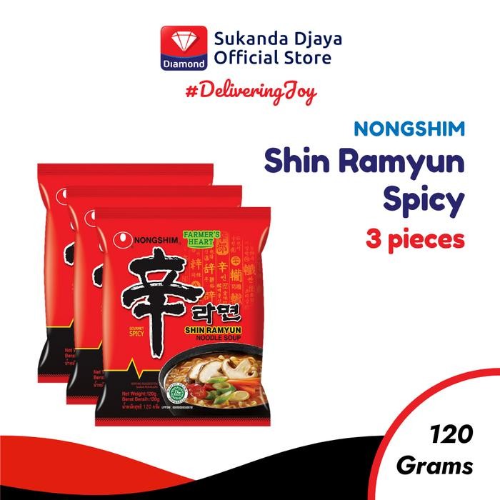 

H48Y Nongshim Mie Instan Shin Ramyun Spicy Mushroom 120 Gr (3 Pcs)