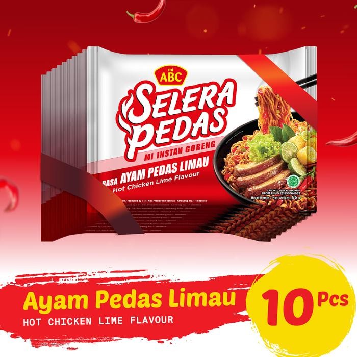 

H48Y Mie Abc Pack Selera Pedas Goreng Ayam Pedas Limau (10 Pcs)