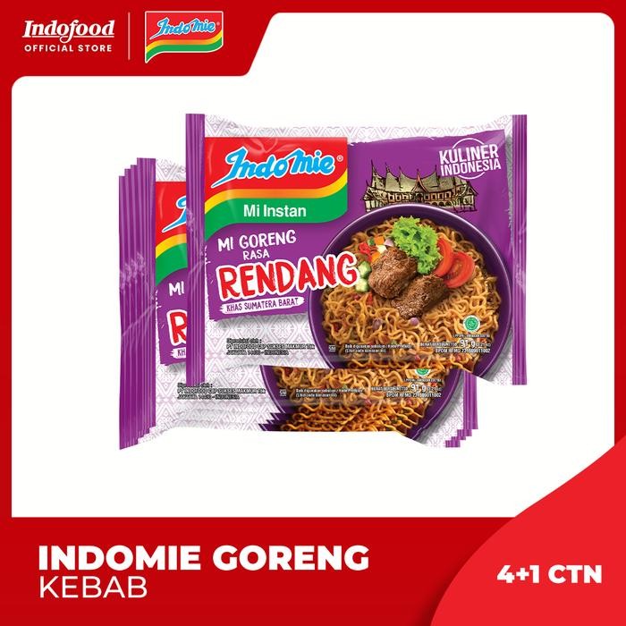 

H48Y 4+1 Pcs Indomie Goreng Rendang 91 Gr