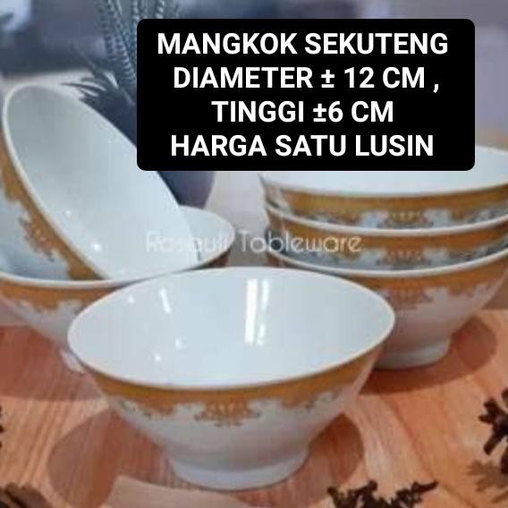 JUAL MANGKOK KERAMIK SEKUTENG KERAMIK MAHKOTA HARGA 1 LUSIN MANGKOK