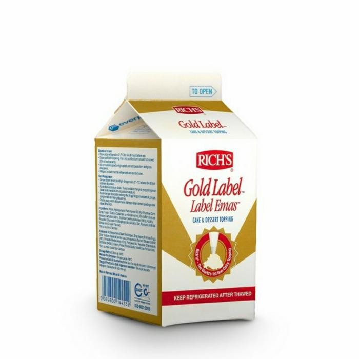 

Rich Gold Label Whipping Cream Non Dairy 500 ml. KHUSUS GOJEK/GRAB.