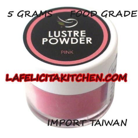 

5gram PINK MERAH MUDA POWDER DUST EDIBLE COKLAT LUSTER KUE FOOD CAKE