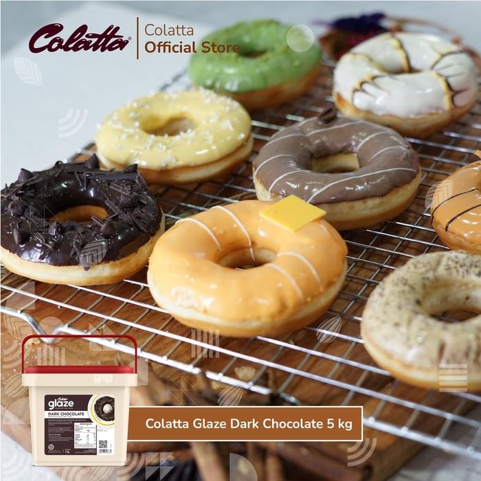 COLATTA - Glaze Dark Chocolate 5 Kg / Coklat Topping Dekorasi