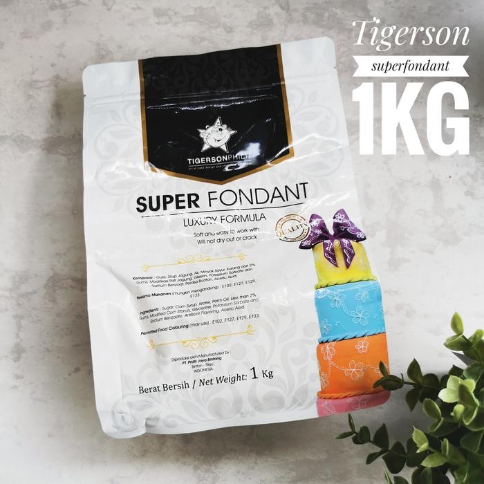 

TIGERSON SUPER FONDANT MERAH DAN HITAM KEMASAN ASLI 1 KG
