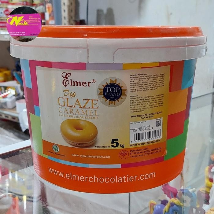 

elmer dip glaze caramel 5 kg khusus grab gojek
