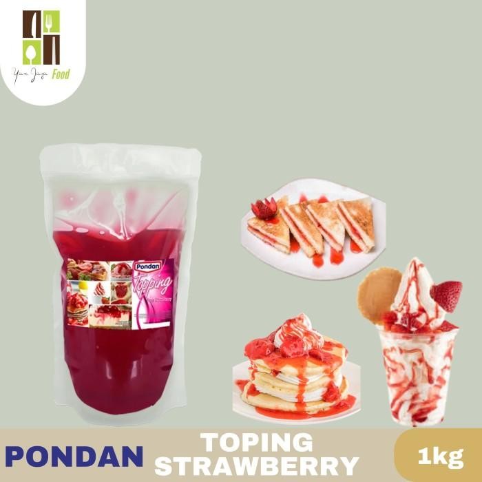 

Pondan Sundae Topping / Cokelat / Strawberry / Bluberry / Bubble Gum / Saus / Topping Kemasan 1kg
