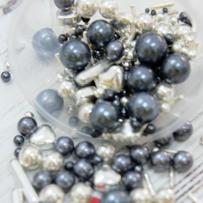 

springkel sprinkle springkle Black Silver 50gr kode SBLSiL01