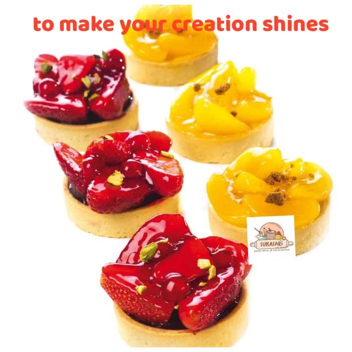 

Bakels Mirror Glaze Neutral 500gr glazing crystal kilap buah