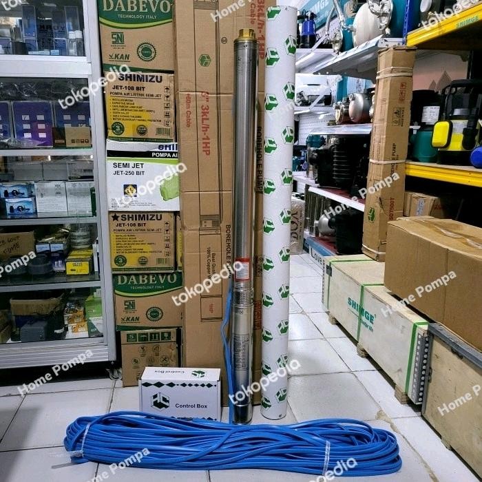 POMPA SATELIT HCL 1HP 3INCH 3SDM3/21 KABEL 60 METER SUBMERSIBLE HCL