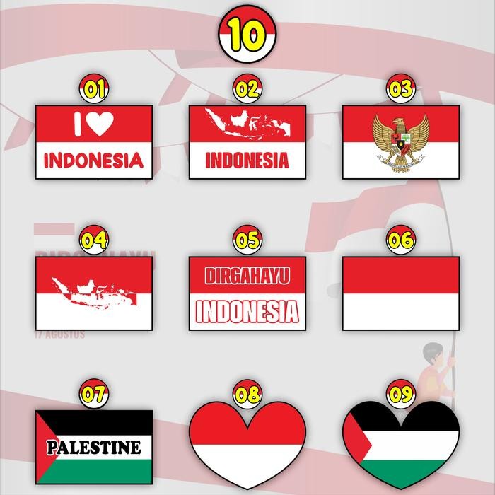 

(Allthebest) STIKER PIPI KEMERDEKAAN HUT RI 17 AGUSTUS