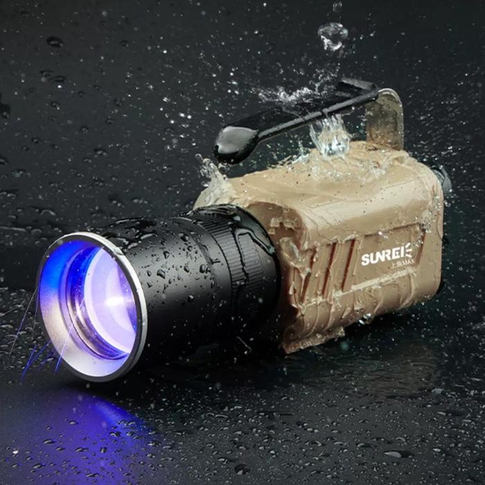 Langsung diproses Lampu Tembak Sorot Jarak Jauh Sunrei Flashlight Poseidon Max