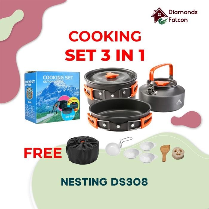 Consina Avtech - Alat Masak Camping Cooking Set Camping Panci Teko