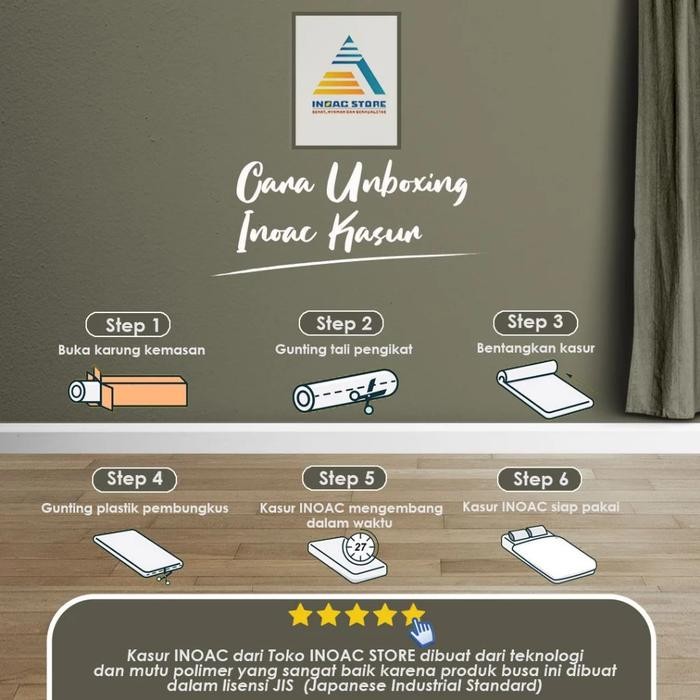 Kasur Busa Inoac Single Tebal 20 Cm Uk 200X90X20 Cm Garansi 15 Tahun